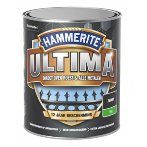 Hammerite Ultima metaallak mat zwart - 750 ml