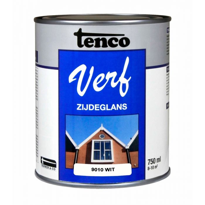 Afbreken geschenk boeket Tenco verf zijdeglans wit (RAL 9010) - 750 ml | Bullstore.nl