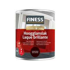 Finess Hoogglanslak - wengé bruin - 750 ml.