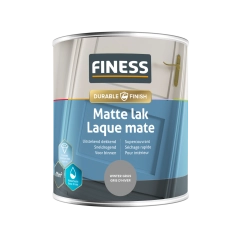 Finess Matte Lak Waterbasis - Winter grijs - 750 ml.