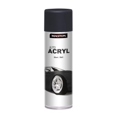 Maston Auto Acryl Spray - Mat - Zwart - autolak - 500 ml
