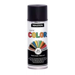 Maston Color Spuitlak - Mat - Zwart - Decoratieve Spuitverf - 400 ml
