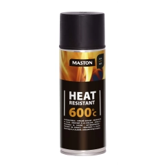 Maston Heat Resistant 600°C - Mat - Zwart - Hittebestendige Spuitlak - 400 ml