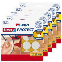 Tesa protect vilt wit - rond - zelfklevend - beschermend - 22 mm - 5 x 12 stuks