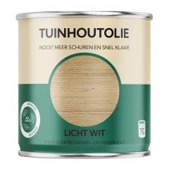 Tuinhoutolie - licht wit - voor geïmpregneerd tuinhout - biobased - 750 ml